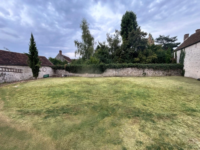 Jardin après entretien : espaces dégagés et nets.